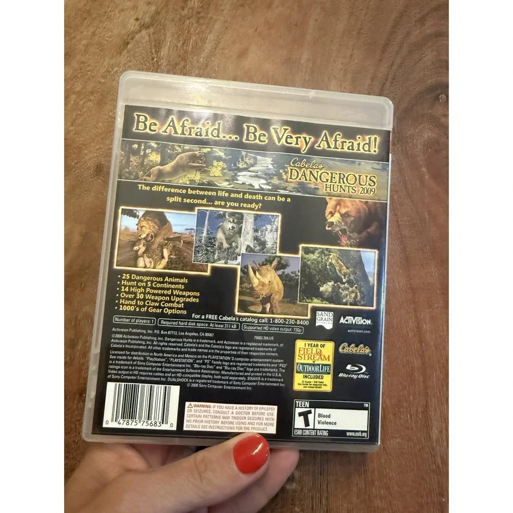 Cabela's Dangerous Hunts 2009 (Sony PlayStation 3, 2008) With Manual